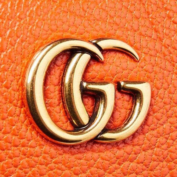 Gucci Orange Leather Double G Aphrodite Mini Shoulder Bag - Picture 7 of 12